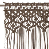 ZNTS Macrame Curtain Taupe 140x240 cm Cotton 323981