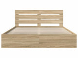 Bed Frame Sonoma Oak 150 x 200 cm Solid Pine Wood 3411730