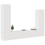 4 Piece TV Cabinet Set White Engineered Wood 3114630