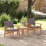 Garden Chair with Cushion 2 pcs Anthracite Solid Acacia Wood 4106580