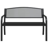 Garden Bench Black Powder-Coated Steel Standard Durable 4002827