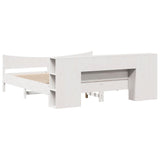 ZNTS Bed Frame without Mattress White 180x200 cm Super King Solid Wood Pine 3323291