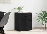Sideboard with Drawer Black Oak 40 x 33 x 70 cm Engineered wood 881002