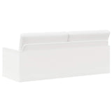 3 Seater Sofa White 190 x 81 x 82 cm Fabric 42041116