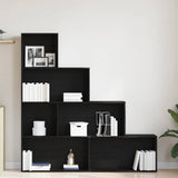 Book Cabinet Black Oak 155 x 24 x 160 cm Engineered Wood 862441
