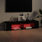 TV Cabinet with LED Lights Black 135x39x30 cm 804230