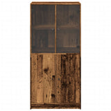 Highboard with Doors Old Wood 68x37x142 cm Engineered Wood 3318722