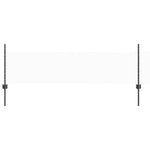 ZNTS Garden Fence Set Set of 2 Grey Metal Large Durable 3336846