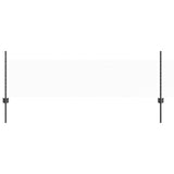 ZNTS Garden Fence Set Set of 2 Grey Metal Large Durable 3336846