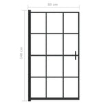 ZNTS Shower Enclosure ESG 80x140 cm Black 150746