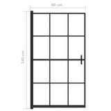 Shower Enclosure ESG 80x140 cm Black 150746