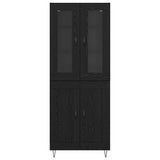 Highboard Black Oak 69.5 x 34 x 90 cm Engineered Wood 3402717