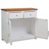 Sideboard 90x33.5x83 cm Solid Oak Wood 247123