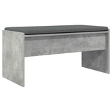Hall Bench with Cushion Concrete Grey 83 x 38 x 40 cm 891555