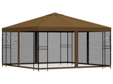 Garden Gazebo with Sidewalls 3 x 3 m Taupe Polyester and Steel 900342