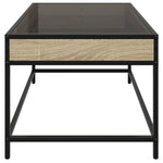 ZNTS Coffee Table with Infinity LED Sonoma Oak 70x50x41 cm 847683