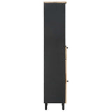 Bathroom Cabinet with Drawer Brown and Black 38 x 33.5 x 160 cm 4018866