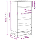 Shoe Rack Grey Sonoma 48x38x97.5 cm Engineered Wood 849207