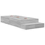 Storage Bed Frame with Drawer Grey sonoma 236.5 x 80 x 31.5 cm 3335602