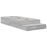 Storage Bed Frame with Drawer Grey sonoma 236.5 x 80 x 31.5 cm 3335602