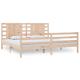 Bed Frame without Mattress 200x200 cm Solid Wood Pine 3104303