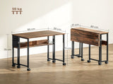 80 cm Drop Leaf Writing Work Desk - Rustic Brown T3398P344183