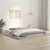 Bed Frame Natural Wood Solid pinewood Double Light Weight 823444