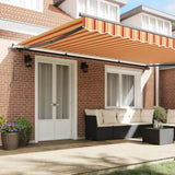 Retractable Awning Manual Yellow and orange 500 x 300 cm Fabric 3331247