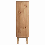Shoe Cabinet OTTA with 3 Drawers Brown&Grey Solid Wood Pine 351310