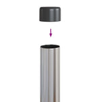 Fence Posts 12 pcs Silver 120 cm Powder-coated steel 42012788