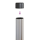 Fence Posts 12 pcs Silver 120 cm Powder-coated steel 42012788