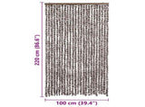 325453 Insect Curtain Brown and White 100x220 cm Chenille