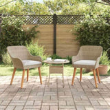 Garden Chair 2 pcs Beige 62.5 x 55 x 82 cm Poly Rattan 42006215