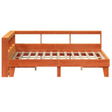 Bookcase Bed without Mattress Wax Brown 140x200cm Solid Wood Pine 3324540