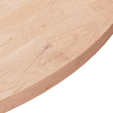 Round Table Top 80x2,5 cm Untreated Solid Wood Oak 342905