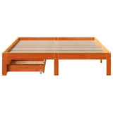 Bed Frame with Drawers without Mattress Wax Brown 140x200 cm 3301966