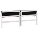 Upholstered Headboard Light Grey 200 cm Solid Pine Wood 879158