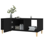 ZNTS Coffee Table Black 102x50x40 cm Engineered Wood 812691