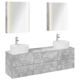 Bathroom Furniture Set 5 pcs Concrete Grey 3406890