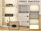 LED Floor Lamp with Glass Shelves, 4 Layers Dimmable Tall Standing Lamp, Modern Column Shelf Floor T3398P376732