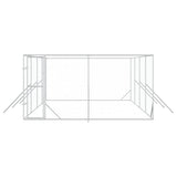 Outdoor Dog Kennel Silver 4x8x2 m Galvanised Steel 3190456