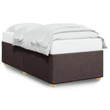 Bed Frame without Mattress Dark Brown 100x200 cm Fabric 3284711
