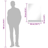 Wall Mirror with Shelf 50x70 cm Tempered Glass 249440