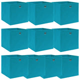 Storage Boxes 10 pcs Baby Blue 32x32x32 cm Fabric 288375