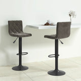 Bar Stools 2 pcs Dark Grey Velvet 333732