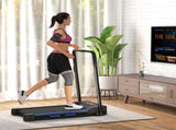 Folding Motorised Home Treadmill Walking Machine with LCD Monitor, Blue T3398P349145