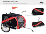 Bicycle Pet Trailer in Steel Frame-Red/Black T3398P548124