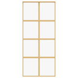 Sliding Door Gold 90x205 cm Clear ESG Glass and Aluminium 155185