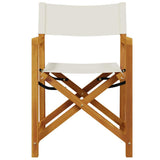 8 Piece Folding Garden Chairs Cream White Fabric 3208918