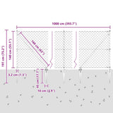 Welded Wire Fence with Spikes 10 x 1.4 m 3351215